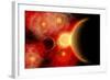 A Vibrant Star Cluster with Alien Planets in Orbit-Stocktrek Images-Framed Art Print