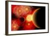 A Vibrant Star Cluster with Alien Planets in Orbit-Stocktrek Images-Framed Art Print