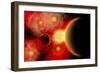 A Vibrant Star Cluster with Alien Planets in Orbit-Stocktrek Images-Framed Art Print