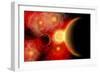 A Vibrant Star Cluster with Alien Planets in Orbit-Stocktrek Images-Framed Art Print