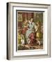A Victorian Mother Surrounded by Her Many Adoring Children-null-Framed Art Print