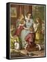 A Victorian Mother Surrounded by Her Many Adoring Children-null-Framed Stretched Canvas