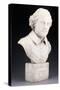 A Victorian Sculpted White Marble Bust of William Shakespeare, Probably Mid 19th Century-null-Stretched Canvas