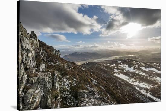 A View across the Cairngorms from the Top of Creag Dubh Near Newtonmore, Cairngorms National Park-Alex Treadway-Stretched Canvas