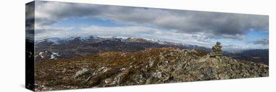A View across the Cairngorms in Scotland from the Top of Creag Dubh Near Newtonmore-Alex Treadway-Stretched Canvas