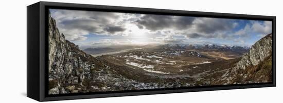 A View across the Cairngorms in Scotland from the Top of Creag Dubh Near Newtonmore-Alex Treadway-Framed Stretched Canvas