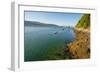 A View across the Estuary to Barmouth Viaduct Barmouth Gwynedd Wales UK-David Holbrook-Framed Photographic Print