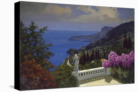 A View across to Monaco-Lucio Sollazzi-Stretched Canvas