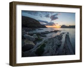 A View Along the Ledges at Lulworth Cove in Dorset-Chris Button-Framed Photographic Print