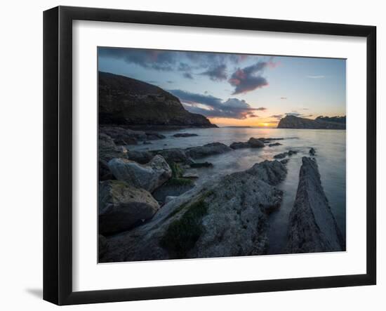 A View Along the Ledges at Lulworth Cove in Dorset-Chris Button-Framed Photographic Print