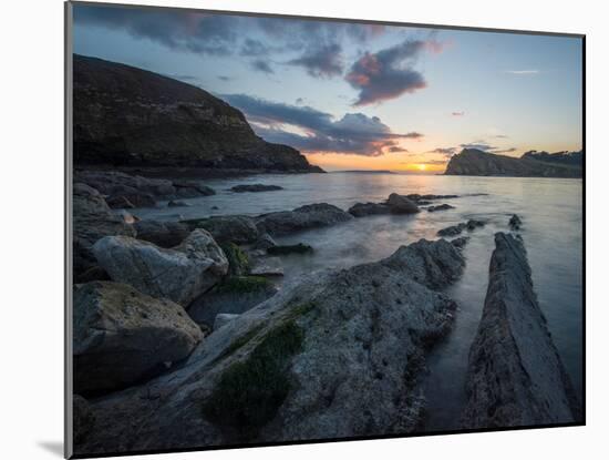 A View Along the Ledges at Lulworth Cove in Dorset-Chris Button-Mounted Photographic Print