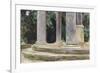 A View Between the Columns of a Tempietto (Watercolour and Touches of Bodycolour over Indications i-John Singer Sargent-Framed Premium Giclee Print