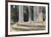 A View Between the Columns of a Tempietto (Watercolour and Touches of Bodycolour over Indications i-John Singer Sargent-Framed Premium Giclee Print