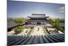 A View Down on Courtyard and Building in Classical Chinese Architecture Style at Mufu-Andreas Brandl-Mounted Photographic Print
