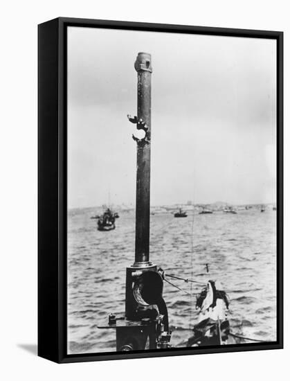 A View from a Damaged British Submarine in the Dardanelles During World War I-Robert Hunt-Framed Stretched Canvas