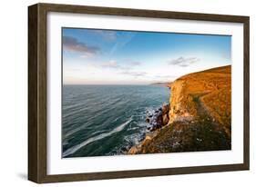 A View from a High Point over Cliff Tops and Sea Shore in England-Will Wilkinson-Framed Photographic Print