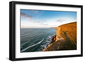 A View from a High Point over Cliff Tops and Sea Shore in England-Will Wilkinson-Framed Photographic Print