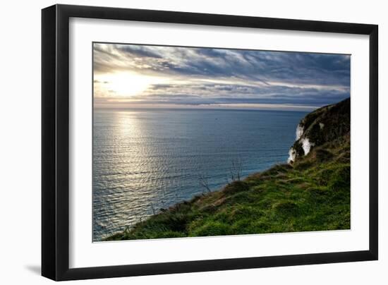 A View from a High Point over Heather and Fields in England-Will Wilkinson-Framed Photographic Print