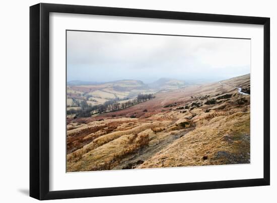 A View from a High Point over Heather and Fields in England-Will Wilkinson-Framed Photographic Print