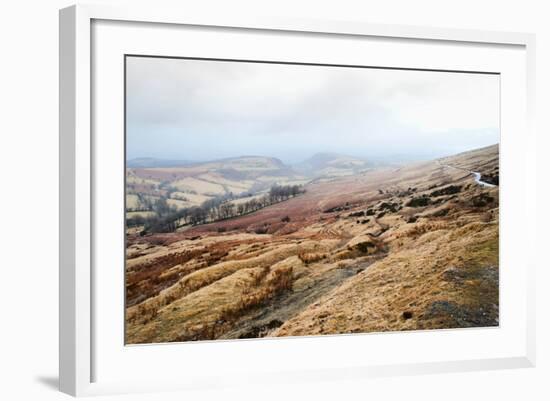 A View from a High Point over Heather and Fields in England-Will Wilkinson-Framed Photographic Print