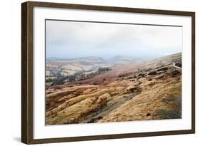 A View from a High Point over Heather and Fields in England-Will Wilkinson-Framed Photographic Print