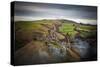 A View from a High Point over Heather and Fields in England-Will Wilkinson-Stretched Canvas