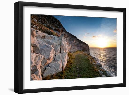 A View from a High Point over Heather and Fields in England-Will Wilkinson-Framed Photographic Print