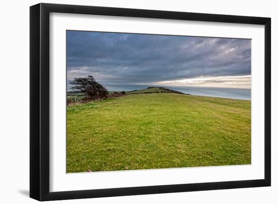 A View from a High Point over Heather and Fields in England-Will Wilkinson-Framed Photographic Print