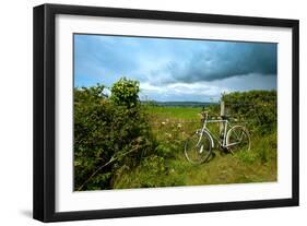 A View from a High Point over Heather and Fields in England-Will Wilkinson-Framed Photographic Print