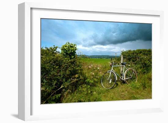 A View from a High Point over Heather and Fields in England-Will Wilkinson-Framed Photographic Print