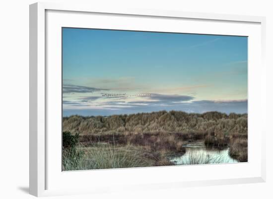 A View from a High Point over Heather and Fields in England-Will Wilkinson-Framed Photographic Print