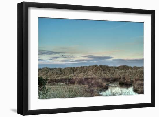 A View from a High Point over Heather and Fields in England-Will Wilkinson-Framed Photographic Print