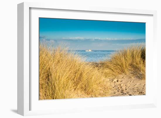 A View from a High Point over Heather and Fields in England-Will Wilkinson-Framed Photographic Print