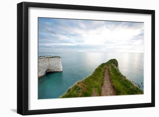 A View from a High Point over Heather and Fields in England-Will Wilkinson-Framed Photographic Print