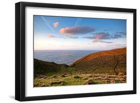 A View from a High Point over Heather and Fields in England-Will Wilkinson-Framed Photographic Print