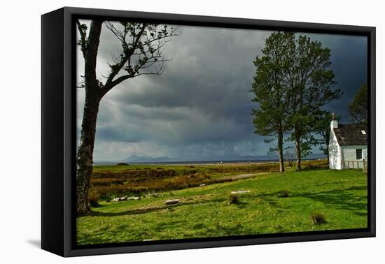 A View from a High Point over Heather and Fields in England-Will Wilkinson-Framed Stretched Canvas