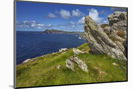 A view from Clogher Head towards Sybil Point, at the western end of the Dingle Peninsula, County Ke-Nigel Hicks-Mounted Photographic Print