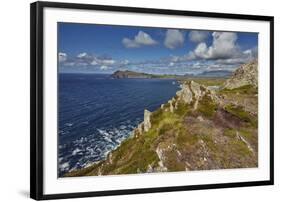 A view from Clogher Head towards Sybil Point, at the western end of the Dingle Peninsula, County Ke-Nigel Hicks-Framed Photographic Print