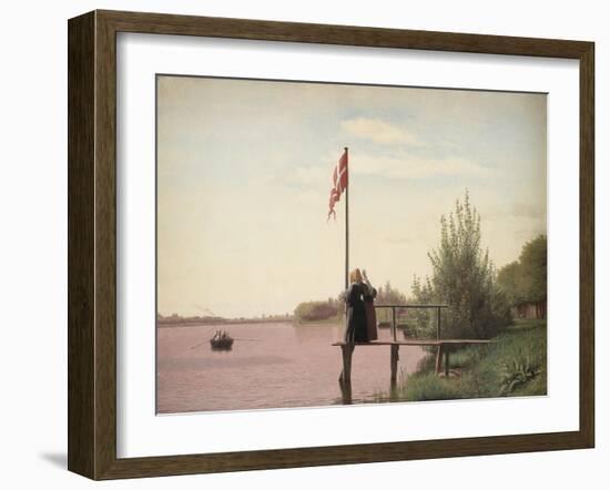 A View from Dosseringen near the Sortedam Lake Looking Towards Nørrebro, 1838-Christen Schjellerup Kobke-Framed Giclee Print