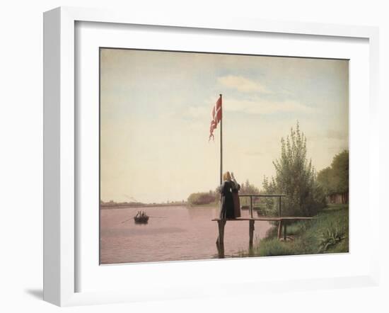 A View from Dosseringen near the Sortedam Lake Looking Towards Nørrebro, 1838-Christen Schjellerup Kobke-Framed Giclee Print