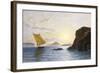 A View from Ischia Showing the Island of Procida, Vesuvius and Cape Miseno, Italy, 1890-Berthoud Leon-Framed Giclee Print