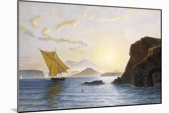 A View from Ischia Showing the Island of Procida, Vesuvius and Cape Miseno, Italy, 1890-Berthoud Leon-Mounted Giclee Print