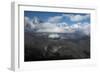 A view from Kongde looking down on Namche, biggest village in Khumbu (Everest), Nepal, Himalayas-Alex Treadway-Framed Photographic Print