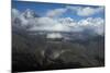 A view from Kongde looking down on Namche, biggest village in Khumbu (Everest), Nepal, Himalayas-Alex Treadway-Mounted Photographic Print