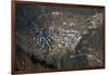 A view from Kongde looking down on Namche, the biggest village in Khumbu, the Everest region, Nepal-Alex Treadway-Framed Photographic Print