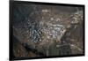 A view from Kongde looking down on Namche, the biggest village in Khumbu, the Everest region, Nepal-Alex Treadway-Framed Premium Photographic Print