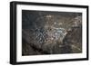 A view from Kongde looking down on Namche, the biggest village in Khumbu, the Everest region, Nepal-Alex Treadway-Framed Photographic Print