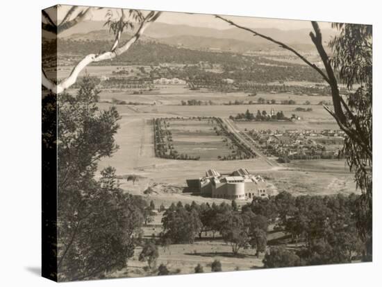 A View from Mount Ainslie, Canberra, Act, Australia 1930s-null-Stretched Canvas