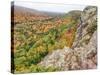 A View from Summit Peak of Lake of the Clouds Looking into the Big Carp River Valley in Autumn at P-Julianne Eggers-Stretched Canvas