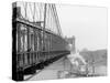 A View from Suspension Bridge, Cincinnati, Ohio-null-Stretched Canvas